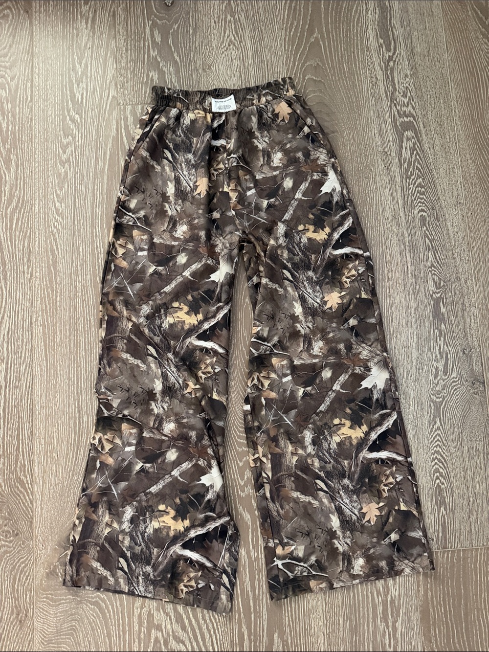 Boxer waistband Camouflage Wide-Leg Bottoms - Brown
